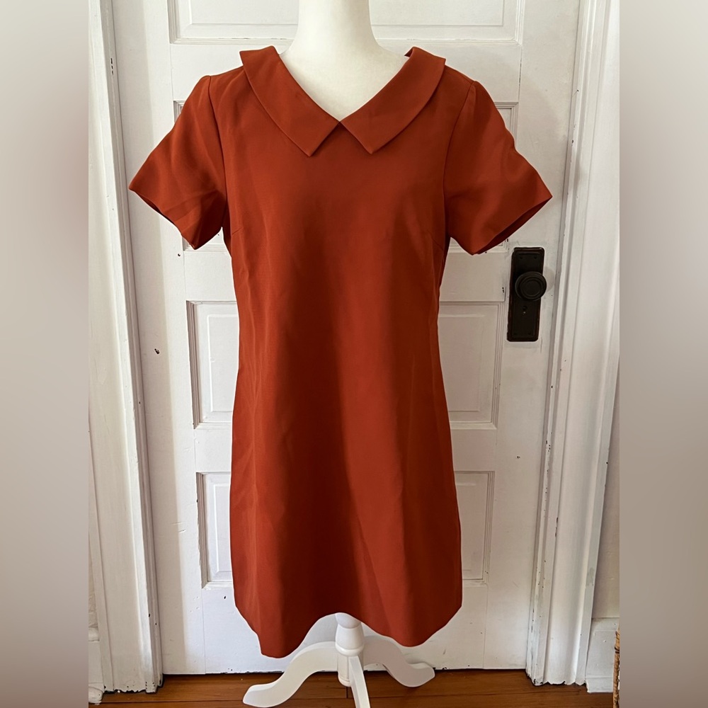 Molly Bracken | Rust Orange Peter Pan Dress
